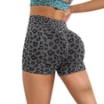 thumbnail image 1 of Shorts for Women Leopard Print High Waist Athletic Gym Yoga Running Biker Shorts, 1 of 3