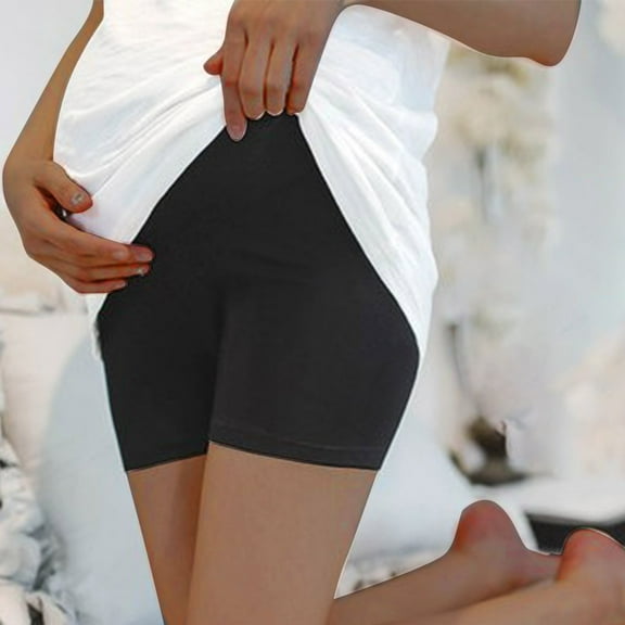Shorts for Women Loose Fit Pregnancy Workout Yoga Lounge Pajama Solid Short Pant with Pockets Black XL