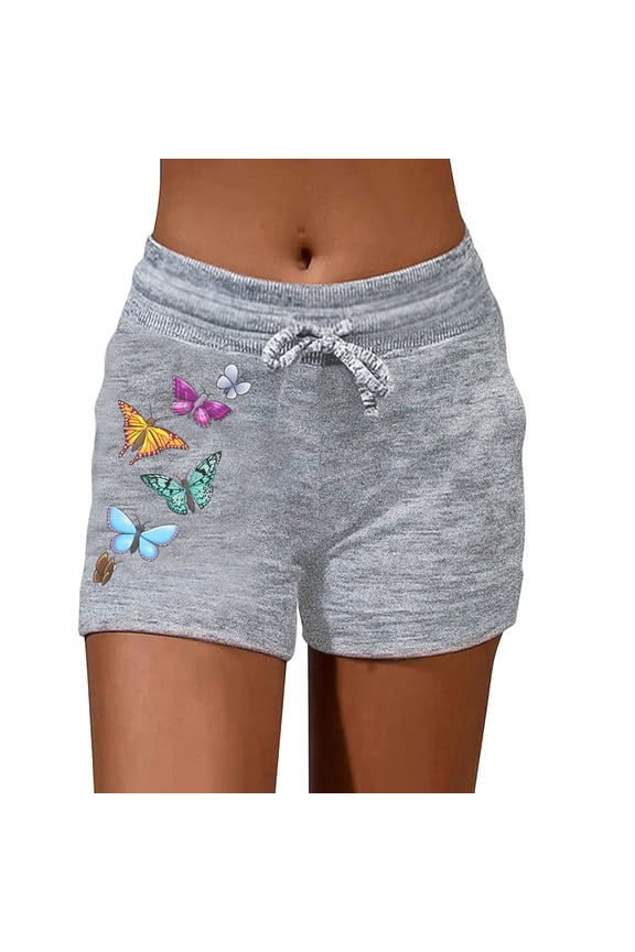 Shorts for Women Lounge Shorts Print Comfy Pajama Bottom with Pockets and Drawstring