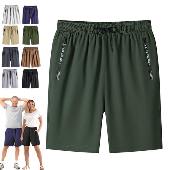 Shorts for Women Over 50 Ultra Stretch Active, Breathable Quick Dry Shorts, Elastic Waist Bermuda Shorts with Pockets
