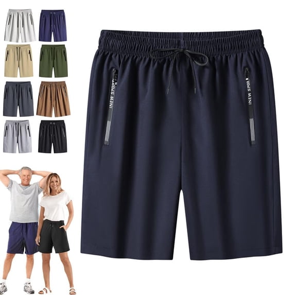 Shorts for Women Over 50 Ultra Stretch Active, Breathable Quick Dry Shorts, Elastic Waist Bermuda Shorts with Pockets