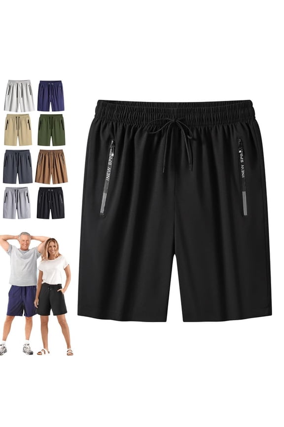 Shorts for Women Over 50 Ultra Stretch Active, Breathable Quick Dry Shorts, Elastic Waist Bermuda Shorts with Pockets
