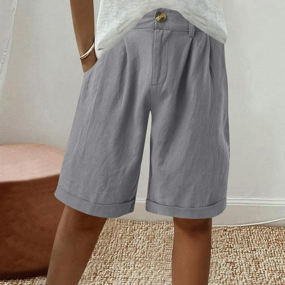 Shorts for Women Plus Size 3X Bermuda Summer Casual Loose With Pockets Drawstring Elastic Waist Pants Short Pants
