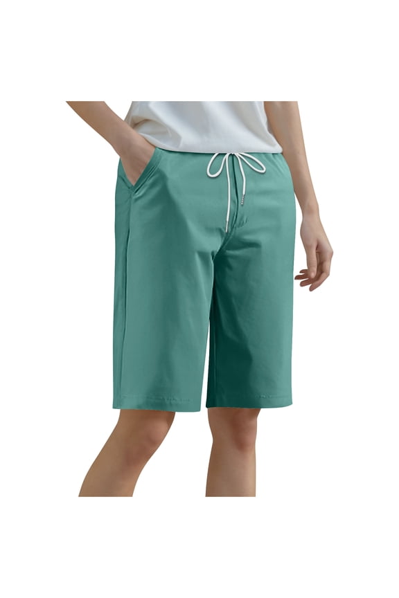 Shorts for Women Plus Size Women'S Solid Color Short Yoga Wear Fitness Sports Tennis High-Waisted Shorts 3XL