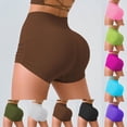 thumbnail image 1 of Shorts for Women Plus Size Clearance,,Xunlbb Women High Waisted Buttocks Lifting Peach Fitness Yoga Pants ,Army Green L, 1 of 5