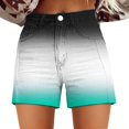 thumbnail image 1 of Shorts for Women Relaxed Fit Floral Printed High Waist Denim Casual Shorts with Pockets, 1 of 4