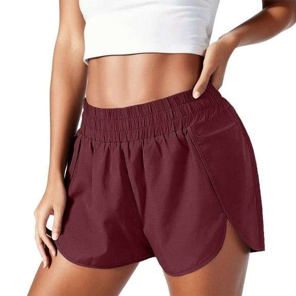 Shorts for Women, Sports Shorts for Women,Women's Athletic Performance Shorts with Elastic Waistband and Pockets for Active and Running Activities