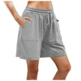 thumbnail image 1 of Shorts for Women Summer Cotton Sports Loose Sports Trendy Casual Shorts S-2XL, 1 of 8
