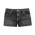 thumbnail image 1 of Shorts for Women Summer Stretchy Denim Butt Lifting Slim Shorts Shorts for Women Black L, 1 of 7