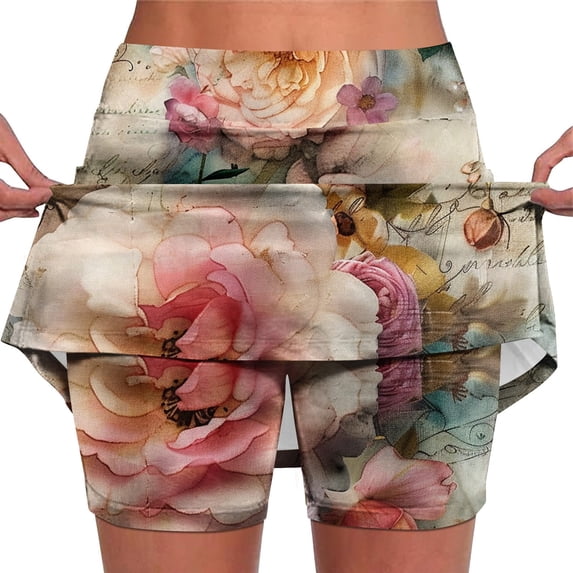 Shorts for Women Trendy,High Waist Skorts Tennis Golf Skirts Lightweight Workout Running Biker Shorts
