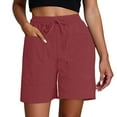 thumbnail image 1 of Shorts for Women Trendy Summer 2025 Casual Capri Walking Pants Workout Lightweight Breathable Stretchy Loose High Waisted Short with Pockets S-3XL, 1 of 5