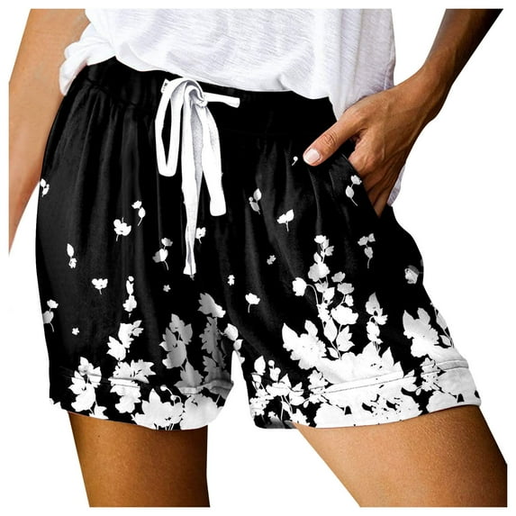 Shorts for Women Trendy Summer 2025 Drawstring Elastic Waist Lightweight Baggy Dressy Casual Womens Jorts with Pockets S-2XL