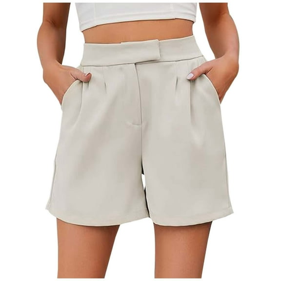 Shorts for Women Trendy Summer 2025 High Waist Suit Elastic Back Comfort Fit Casual Jean Shorts with Pockets XS-XL