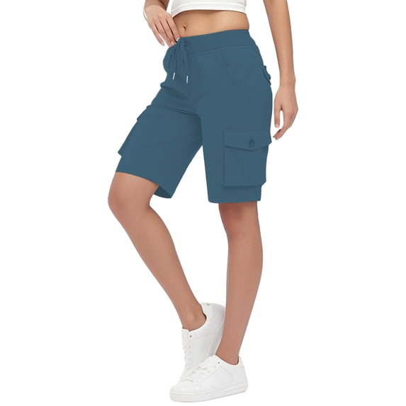Shorts for Women Trendy,Women's Hiking Cargo Shorts with Pockets Lightweight Quick Dry Outdoor Running Athletic Short Summer Travel Loose