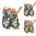 thumbnail image 1 of Shorts for Women Women'S Casual Summer Beach Shorts Elastic Waist Floral Print With 2 Pockets, 1 of 8