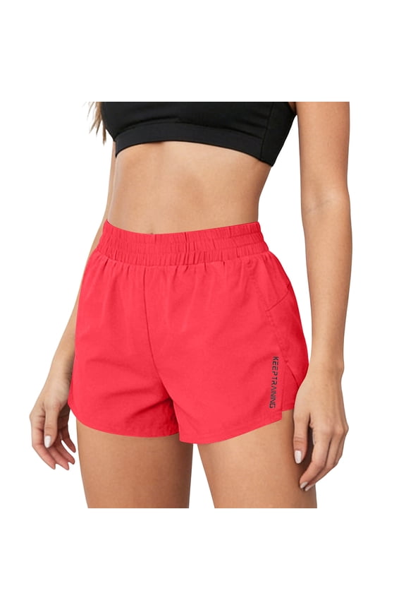 Shorts for Women, Women's 2 in 1 Running Shorts for Gym Yoga Workout Athletic Shorts Summer Lightweight High-Waisted Short with Liner