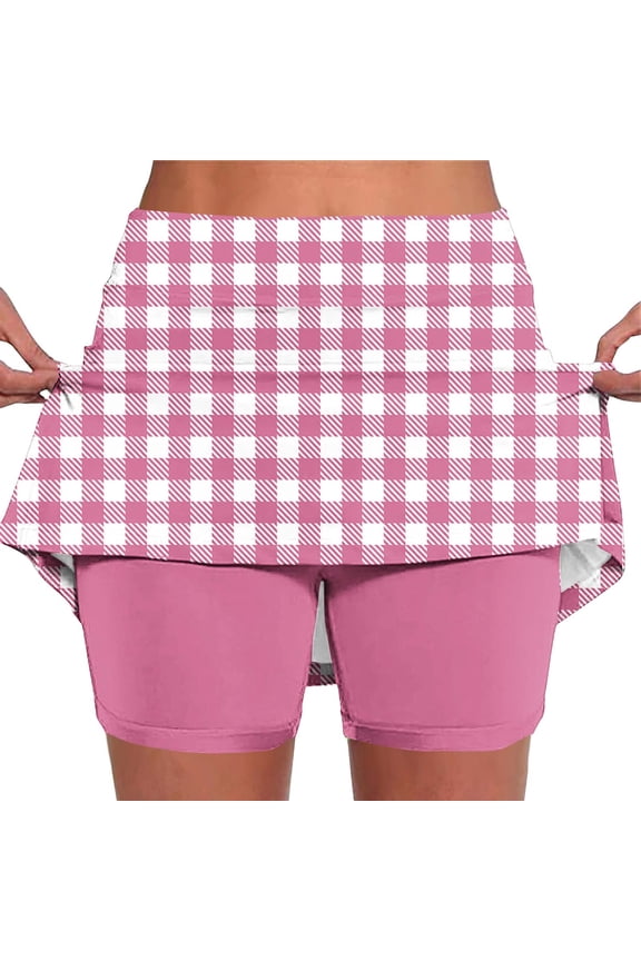 Shorts for Women, Women's Mid Waisted Ruched Ruffle Swim Skirts with Hipster Bikini Swimsuit Bottoms