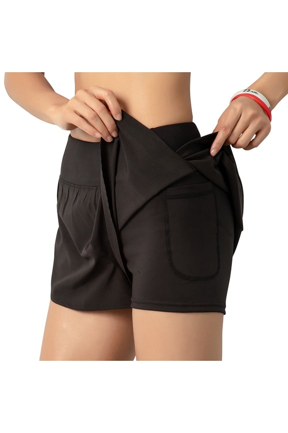 Shorts for Women, Workout Shorts for Women, Quick-Dry Running Shorts Sport Layer Elastic Waist, Womens Biker Shorts