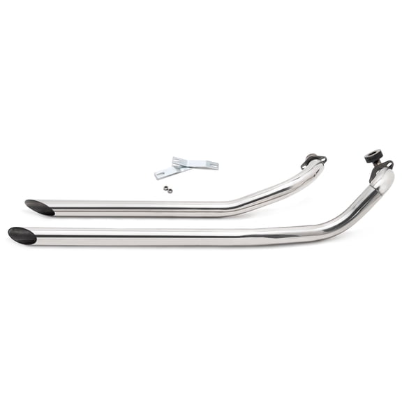 Shortshots Staggered Exhaust Pipes Silencer Mufflers for Yamaha V Star 1100 XVS1100 Dragstar Classic Custom Silverado