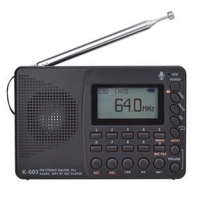 Shortwave Radio,AM FM SW Rechargeable Digital Radios Support Recording,Backlight LCD Display,Sleep Timer,Bass Speaker and TF Socket