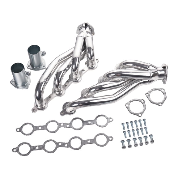 MOTOXIMA Ceramic Coated Shorty LS Swap Headers for Chevy S10 & GMC Sonoma Trucks | 1-5/8" Tube Exhaust Manifold Fits 4.8L6.2L LS V8 Engines