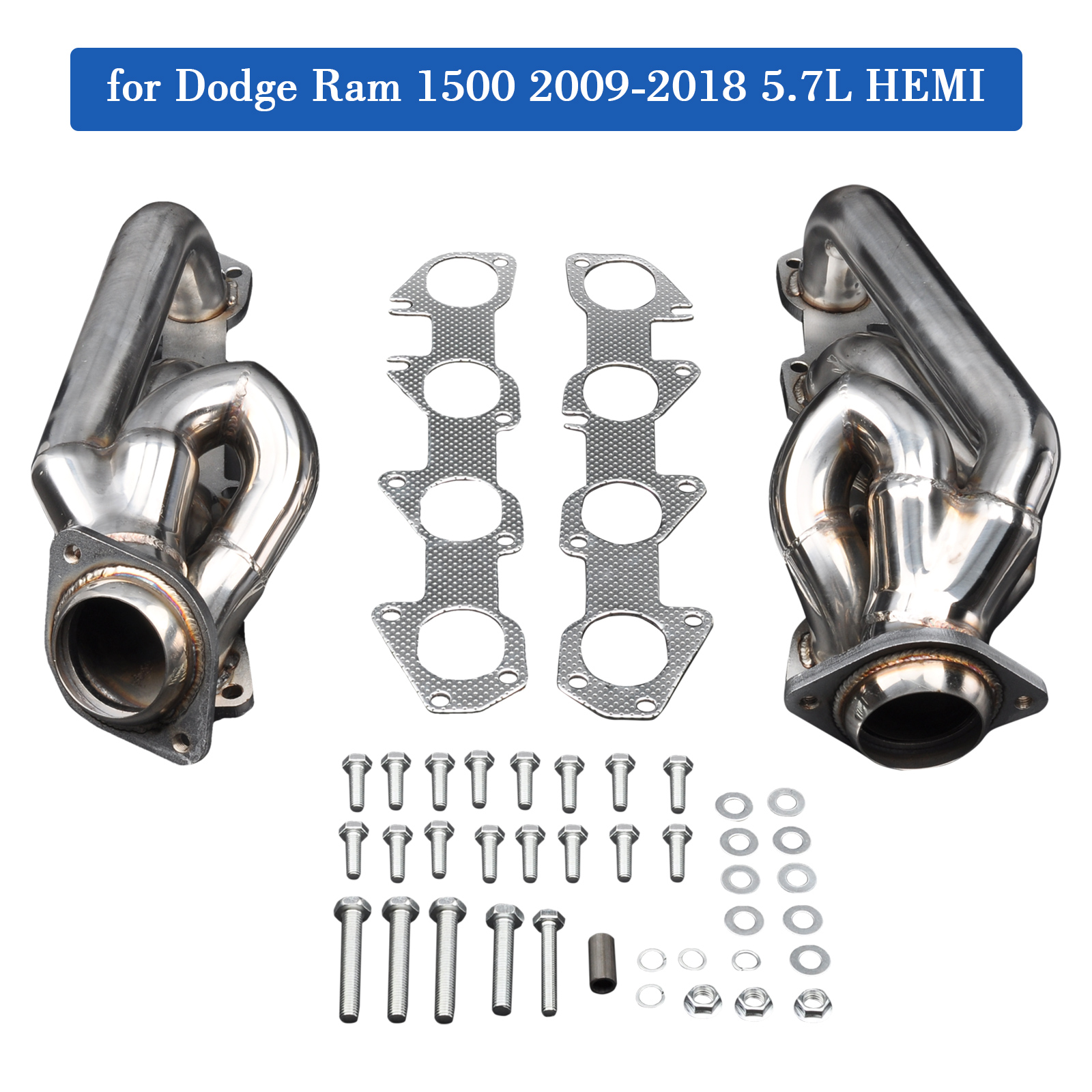 OBX Stainless Long Tube Header Fits 2003 Dodge Ram 1500 Base Model HEMI