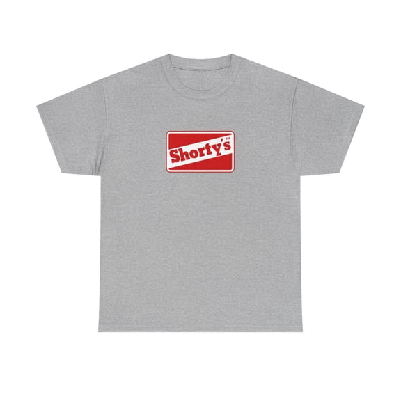 Shortys Red Skateboard Classic 90s 00s Muska Vintage Classic Skate TShirt Print - Sport Grey / L