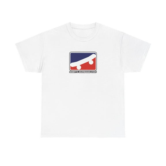 Shortys Skate Stuff Classic OG Red Blue Muska Vintage Classic Skate TShirt Print - White / L