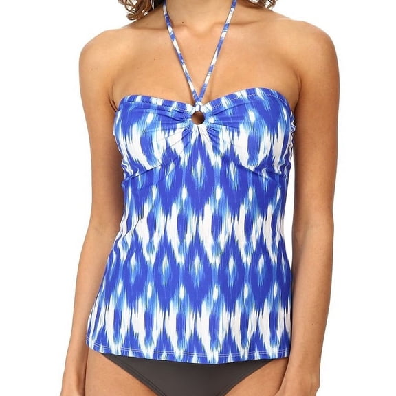 Shoshanna NEW Blue Women's Size 0 Printed Tankini Top Swimwear