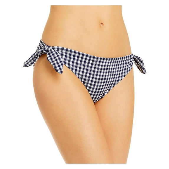 Shoshanna Womens Gingham Bikini Swim Bottom Separates Navy XS