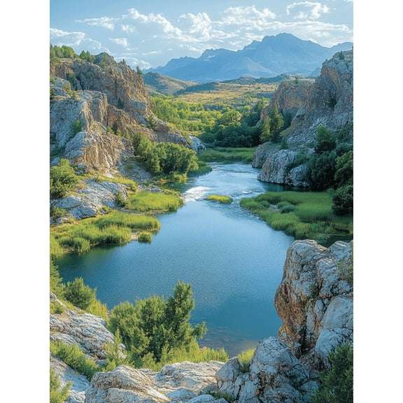 Shoshone Falls Park Panoramic Canvas Print, Twin Falls Idaho Wide Landscape Home Decor