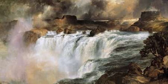 Shoshone Falls on the Snake River Canvas Art - Thomas Moran (10 x 20)