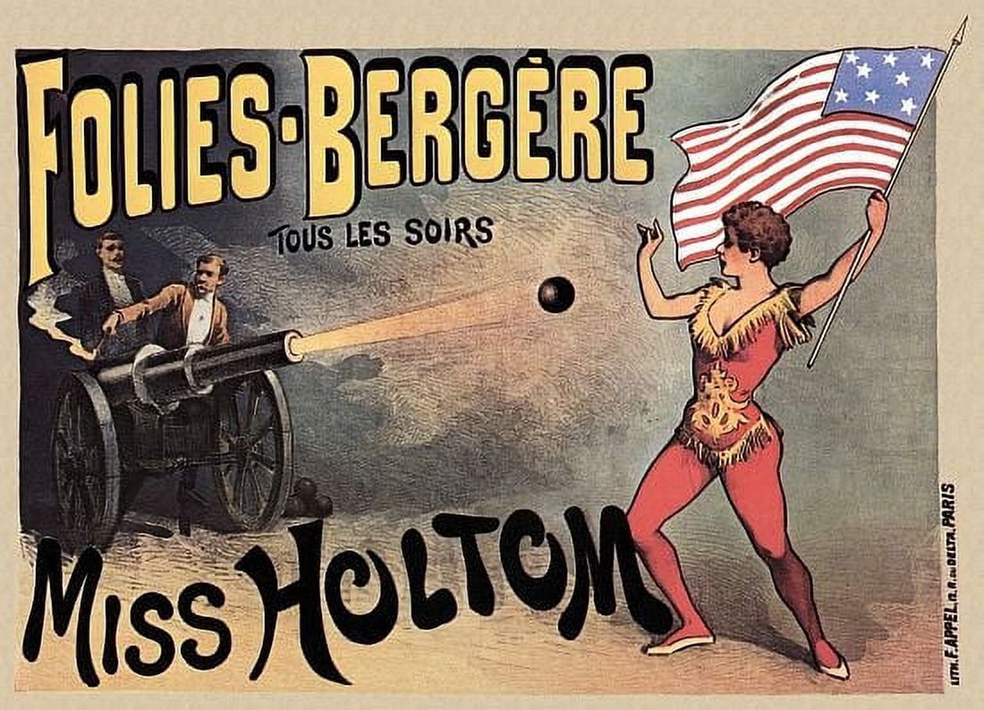 Shot At By A Canon Folies Bergere Circus Canvas Art - (18 x 24)
