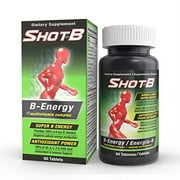 Shot B Energy Multivitamin Supplement, 60 Count, Green