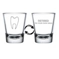 thumbnail image 1 of Shot Glass 1.75oz Shot Glass Two Sided Retired Fix Your Own Smile Funny Dentist Orthodontist Dental Hygienist Assistant Gift, 1 of 1