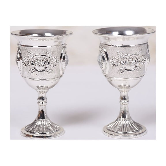Shot Glass Metal Goblet Vintage Egyptian Shot Glass Goblet Cocktail Glass For Home Bar Wedding Party Supplies Silver