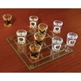 thumbnail image 1 of Shot Glass Tic Tac Toe - Portable Three In A Row Drinking Game Mini Shot Glass With Glass Board Novelty Funny Adult Gift, 1 of 4