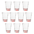thumbnail image 1 of Shot Glasses 2 oz. Set of 10, Bulk Pack - Great for Wedding, Party, Birthday, Gifts - Red, 1 of 5