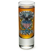 Shot Glasses – United States Navy Gifts for Men or Women – US Navy American Soldier Shot Glasses – Full Print Eagle Glass Shot Glasses with Logo - Set of 36 (2 Oz)