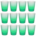 thumbnail image 1 of Shot Glasses with Frosted Glass 1.75 oz. Set of 12, Bulk Pack - Great for Weddings, Birthdays, Parties, Indoor & Outdoor Events - Green, 1 of 5