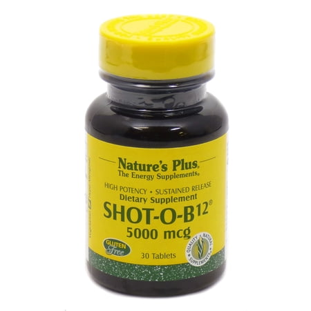 Shot-O-B12 5000 mcg Sustained Release by Nature's Plus 30 Tablets