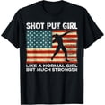 thumbnail image 1 of Shot Put Throw USA Flag Womens Athlete Shot Put Throwing T-ShirtMen and women can wear, black T-shirts, gifts. Age: M,L，XL 2XL, 3XL, 486XL, 1 of 4