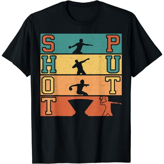Shot Put Track And Field Shot Putting Silhouettes T-Shirt