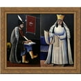 thumbnail image 1 of Shota Rustaveli and Queen Tamar 24x20 Gold Ornate Wood Framed Canvas Art by Pirosmani, Niko, 1 of 2