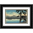 thumbnail image 1 of Shotei Takahashi 2x Matted 24x20 Black Ornate Framed Art Print 'Fuji from Lake Shojin', 1 of 2
