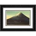 thumbnail image 1 of Shotei Takahashi 2x Matted 24x20 Black Ornate Framed Art Print 'Fuji near Tamaho (green variant)', 1 of 2