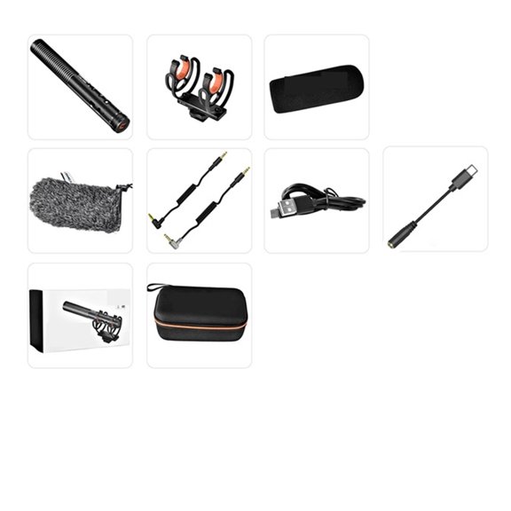 Shotgun Microphone, CVM-VM20 Professional Super Cardioid Microphone With Shock Mount, Camera Microphone For Video Record ,Clear Sound