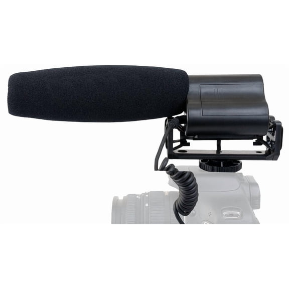 Shotgun Microphone (Stereo) With Windscreen & Dead Cat Muff For Canon EOS 5D Mark IV