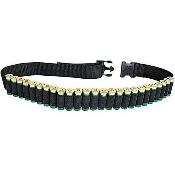 Shotgun Shell Belt For Hunting, Sporting Clays & Trap Shooting, Holds 20 Rounds Magazine Strap Adjustable Bullet Belt