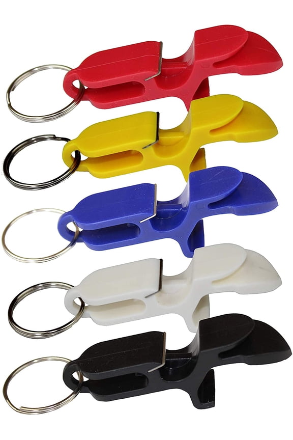 Shotgun tool bottle opener keychain - 5 pack - beer bong shotgunning tool - great for parties, party favors, gift, drinking accessories